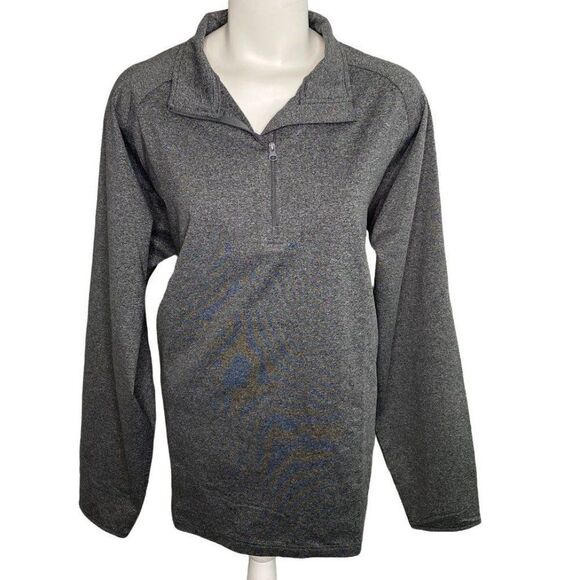 Sport-Tek Sport-Wick Fleece Jacket Women's XL Gray Zip Long-Sleeve Stretch NWOT - Picture 1 of 10